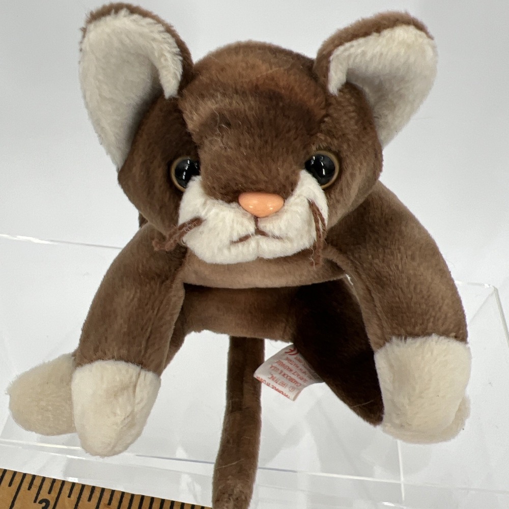 Retired‎ original Ty Beanie Baby POUNCE the brown cat